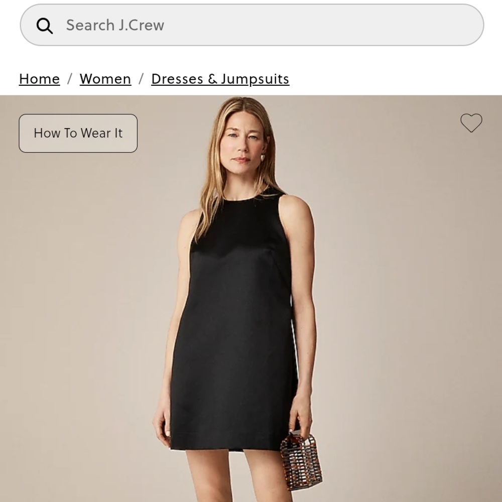 J.Crew Classic Black Sleeveless Dress